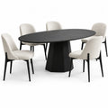 Table ¨¤ manger ovale en bois avec 4 chaises en