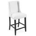 Tabouret de Bar en Similicuir Blanc avec Structure en