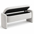 Banc de rangement en tissu bouclette 120x45x50