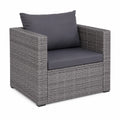 Fauteuil d'ext¨¦rieur en osier avec coussins en polyester