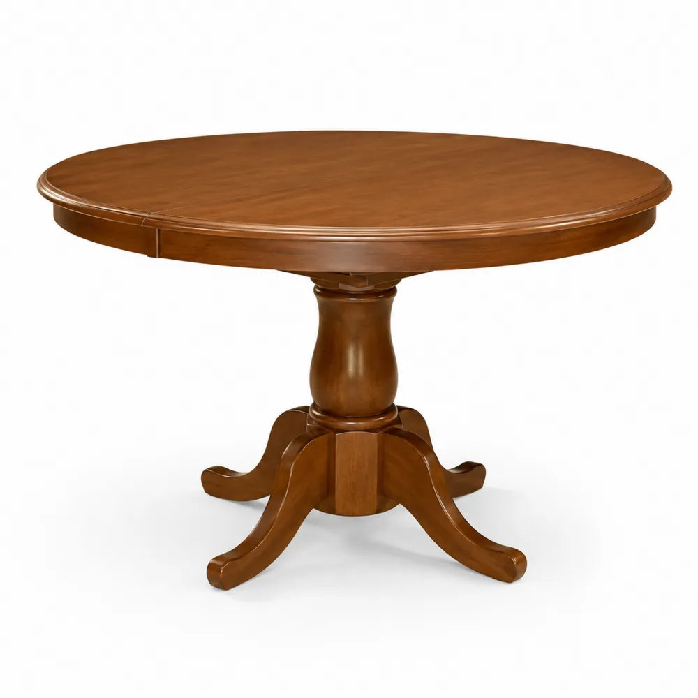 Table ronde en bois brun diam¨¨tre 120