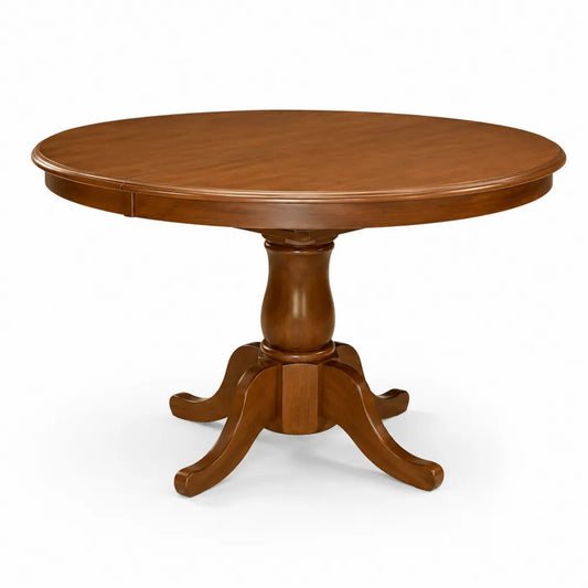 Table ronde en bois brun diam¨¨tre 120