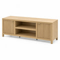Meuble TV en bois de ch¨ºne avec portes 120