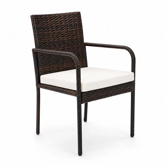 Chaise en rotin pour ext¨¦rieur avec coussin
