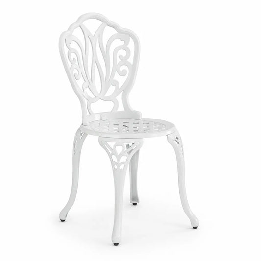 Chaise en aluminium blanc, hauteur 90